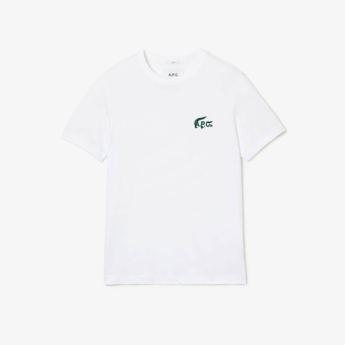 Lacoste A.p.c. Relaxed Fit Cotton Jersey Men's T Shirts White | 684-GNTCPH