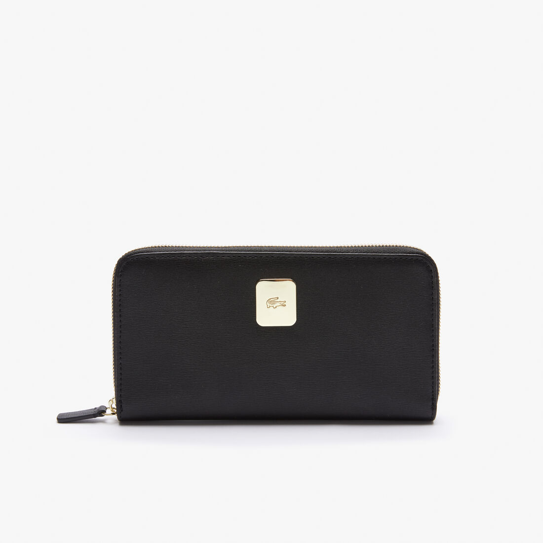 Lacoste Amelia Large Piqué Leather Women's Wallets Black | 546-KPQWMA
