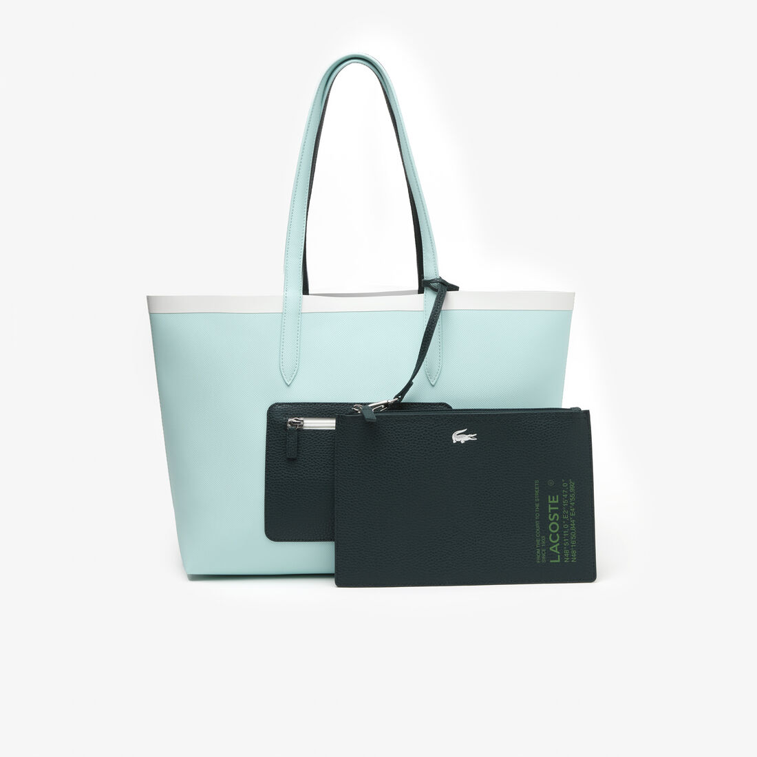 Lacoste Anna Reversible With Zipped Women's Handbag Turquoise | 215-MZDAPY