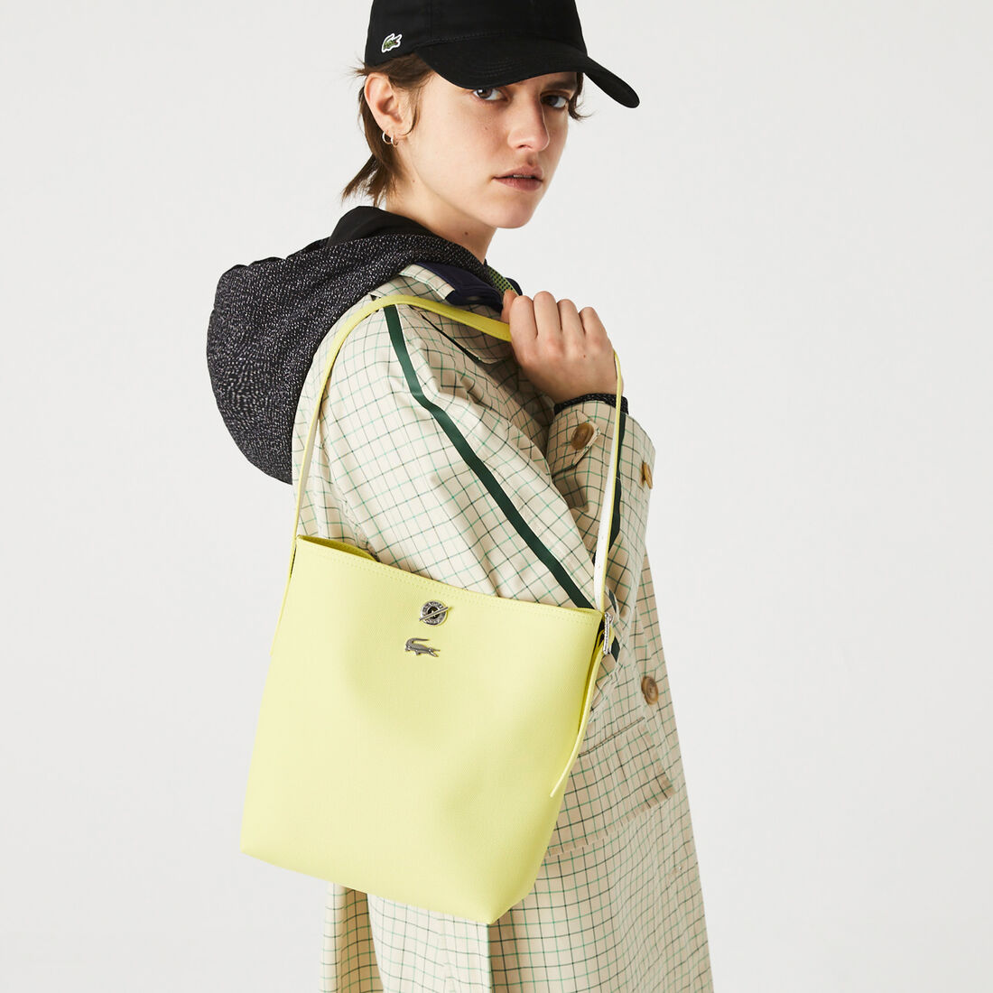 Lacoste Anna Supple Petit Piqué Small Women's Shoulder Bags Yellow | 132-ZDENYV