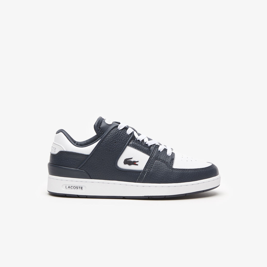 Lacoste Court Cage Leather Heel Pop Men's Sneakers White / Navy | 042-ZPAINM
