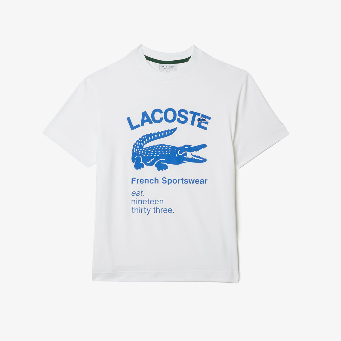 Lacoste Relaxed Fit Crocodile Men\'s T Shirts White | 189-MWOAIP
